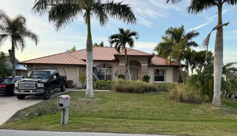 Titanium Roofing crew truck at a Florida job site